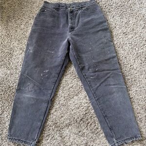 L.L. Bean Women’s Vintage Distressed Black Flannel-Lined Jeans